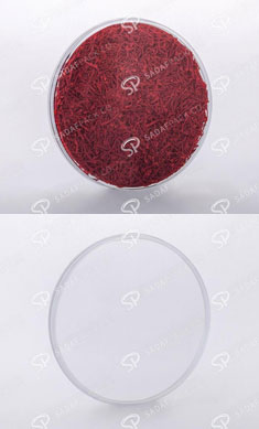 ظروف زعفران پلی کریستال دایره شفاف