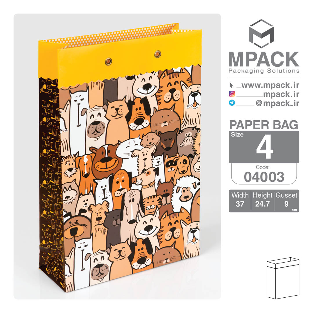 ساک دستی - بگ هدیه - امپک Mpack سایز 4 - 4003