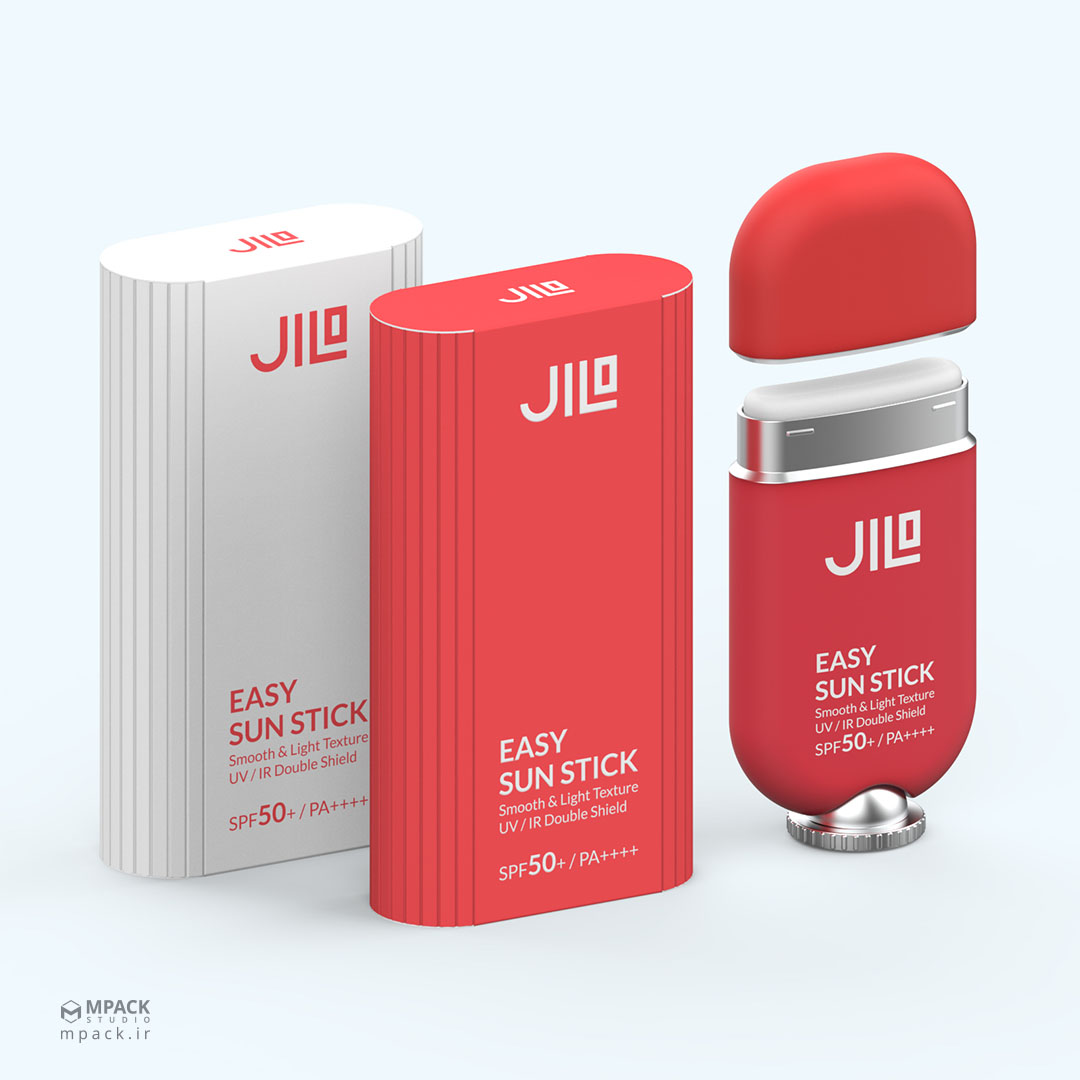 طراحی بسته بندی کرم ضد آفتاب جیلو Jilo لوازم آرایشی و بهداشتی