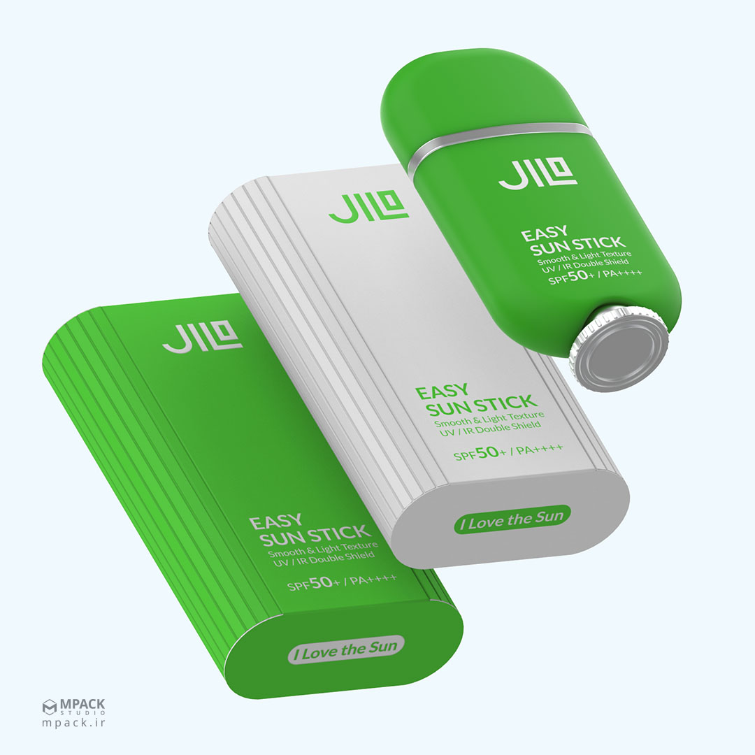 طراحی بسته بندی کرم ضد آفتاب جیلو Jilo لوازم آرایشی و بهداشتی
