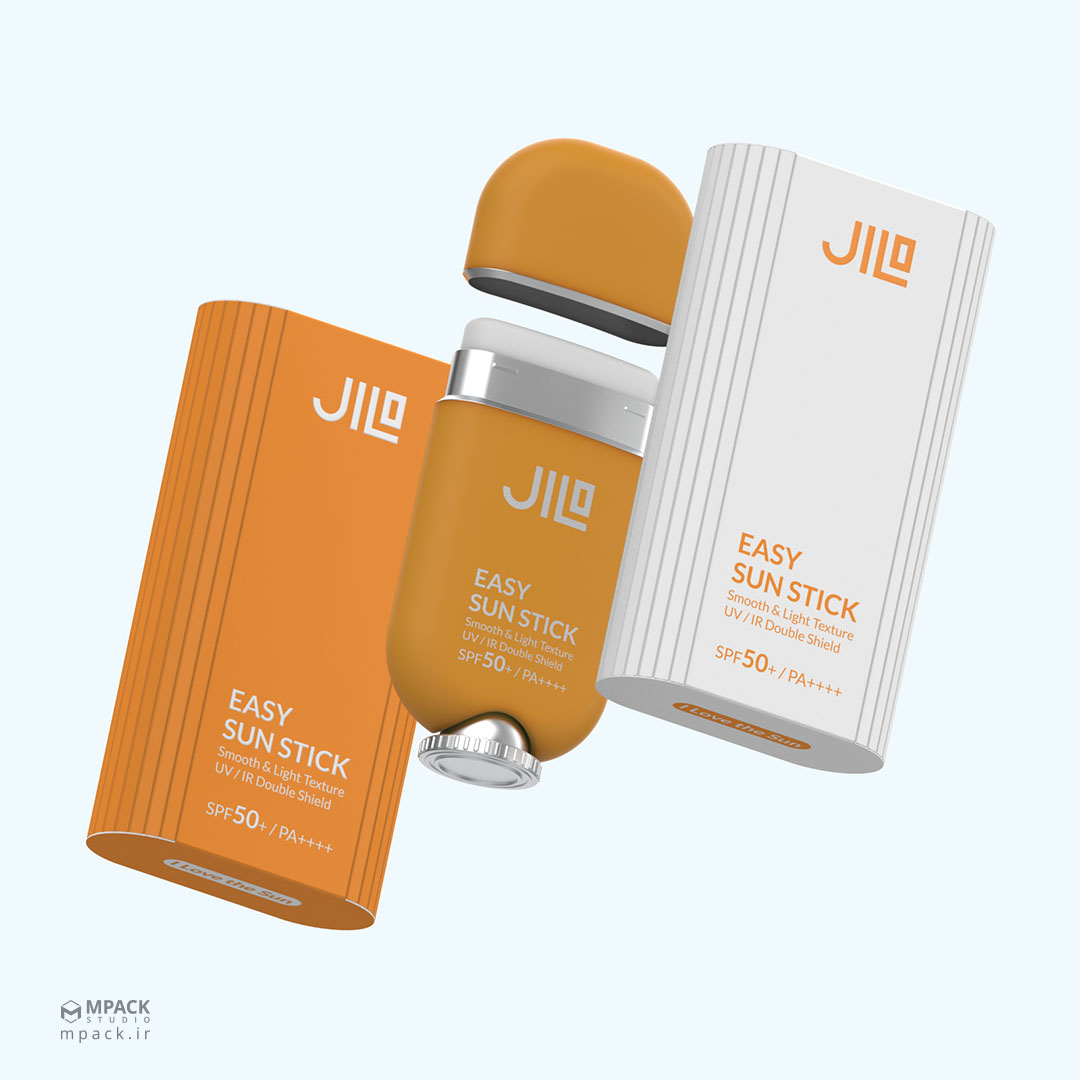 طراحی بسته بندی کرم ضد آفتاب جیلو Jilo لوازم آرایشی و بهداشتی