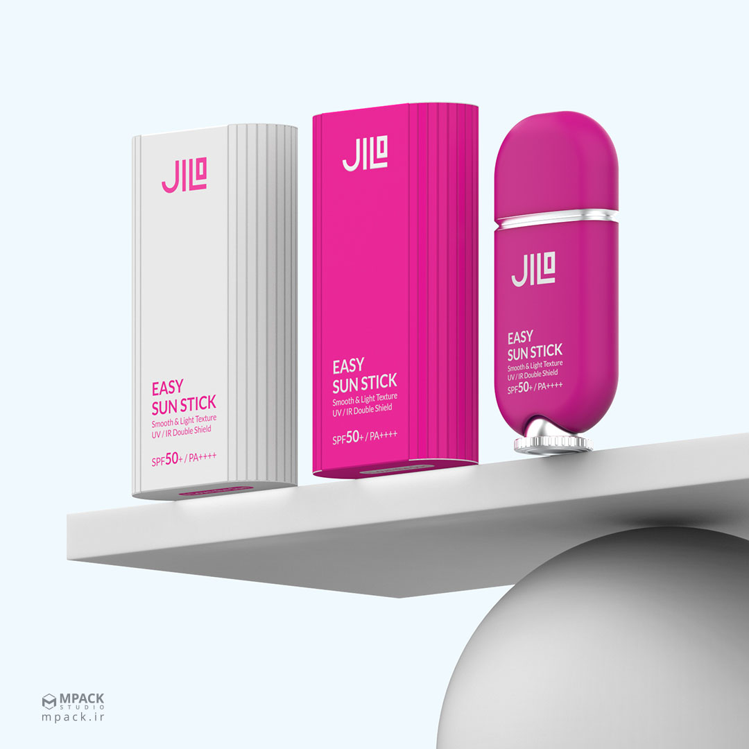 طراحی بسته بندی کرم ضد آفتاب جیلو Jilo لوازم آرایشی و بهداشتی