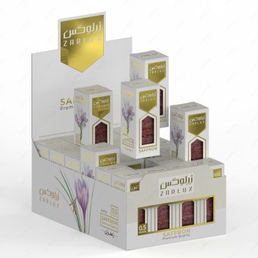 طراحی جعبه مادر زعفران نگین زرلوکس
