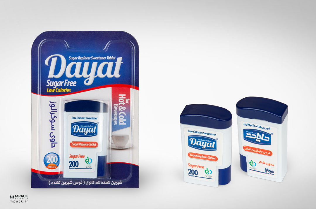 عکاسی صنعتی قرص شیرین کننده کم کالری دایات در مشهد