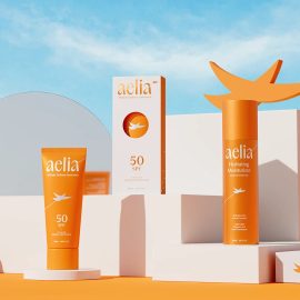 طراحی بسته بندی کرم ضد آفتاب Aelia - Sunscreen