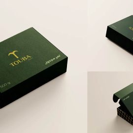 طراحی جعبه و بسته بندی خرما سبک مینیمال و صادراتی از کشور مصر
