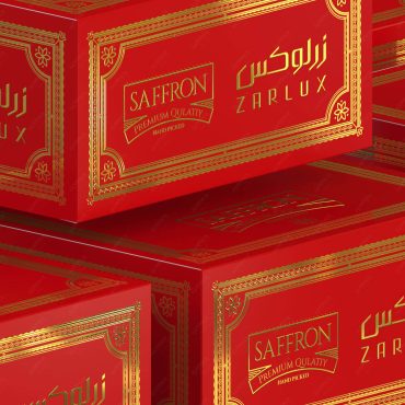 نمونه کار طراحی بسته بندی زعفران صادراتی فله نگین و سوپر نگین زرلوکس استودیو طراحی امپک