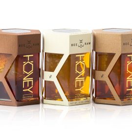 Bee Raw Honey جعبه و بسته بندی عسل