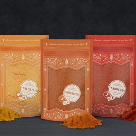طراحی بسته بندی سلفون ساشه ادویه جات