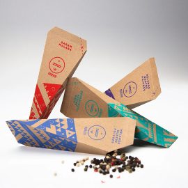 طراحی پاکت بسته بندی ادویه خلاقانه