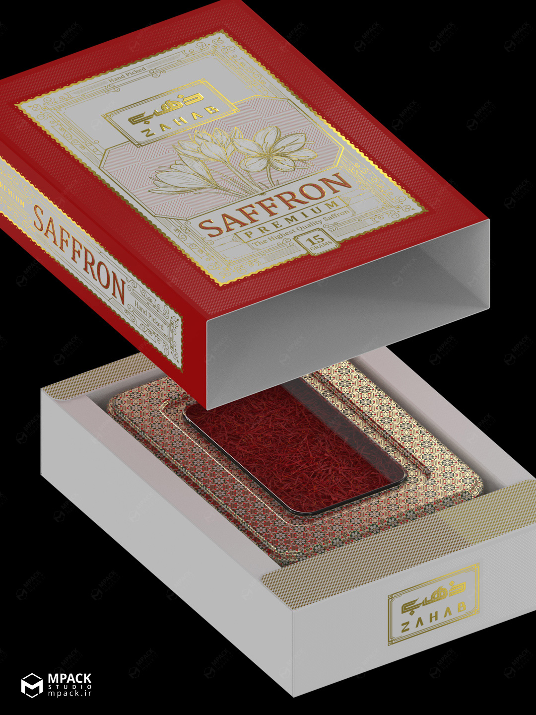 بسته بندی خاص برای زعفران ذهب